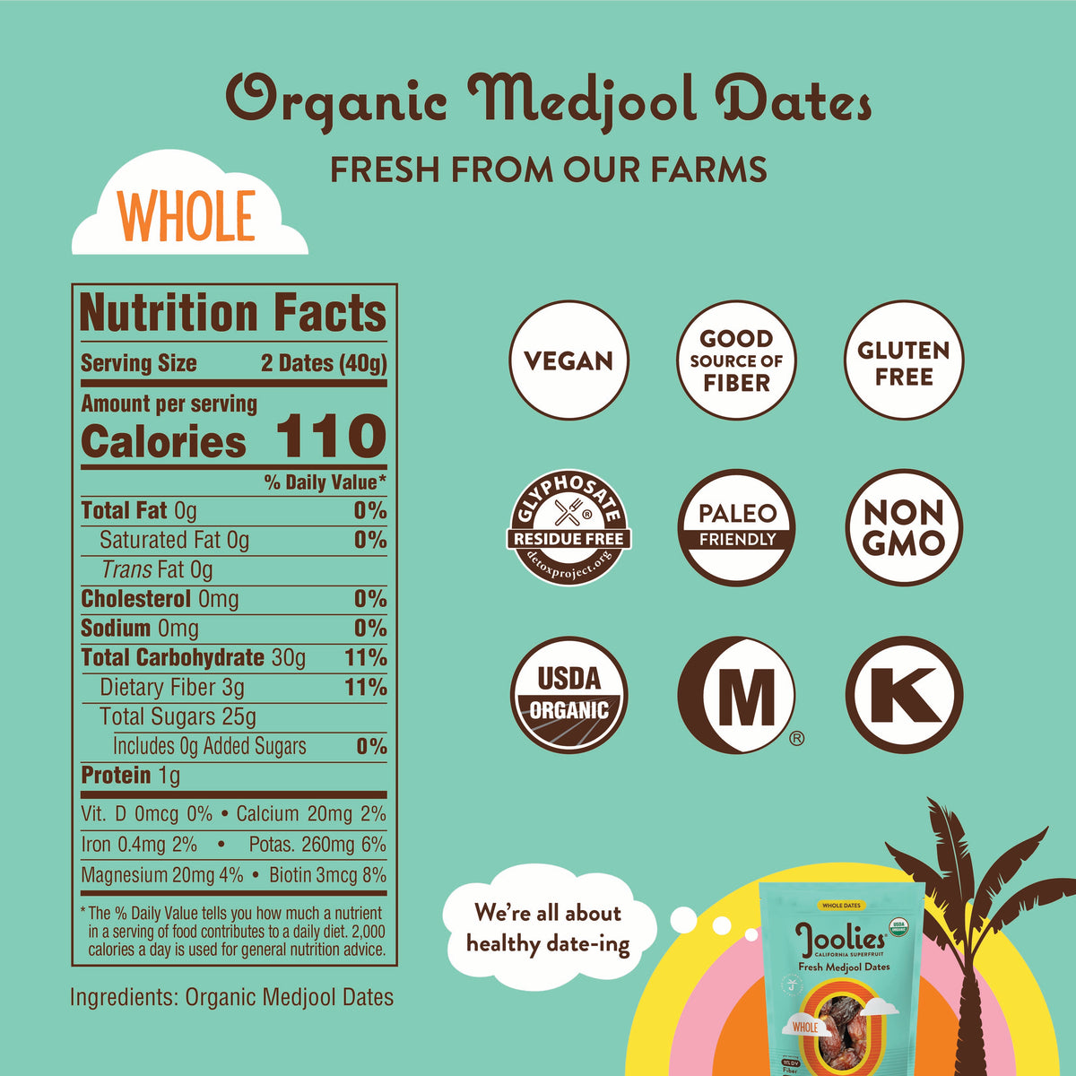 Organic Whole Medjool Dates