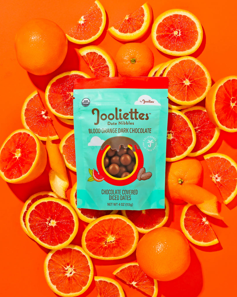 Jooliettes® 4oz Blood Orange Chocolate Covered Diced Dates 6 ct