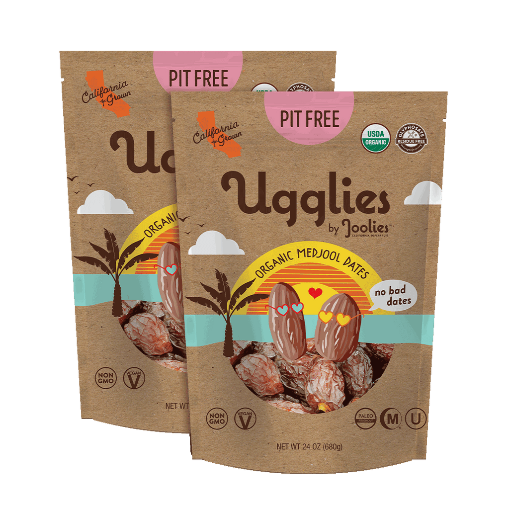 Ugglies By Joolies - Pit Free Organic Medjool Dates - Pack of Two 1.5lb Bags