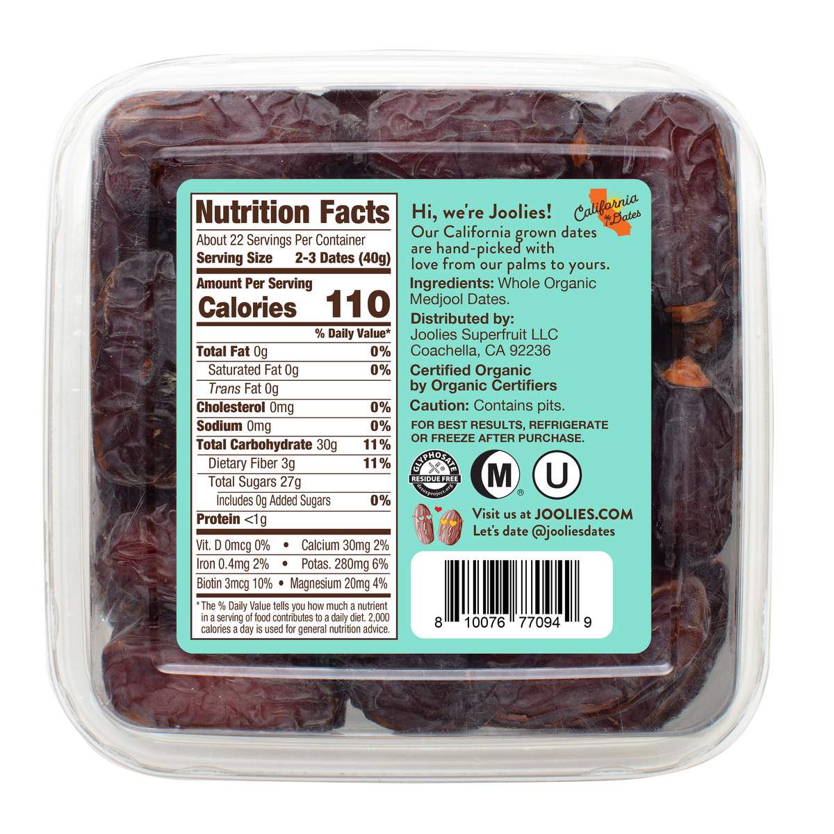 Organic Medjool Whole Dates